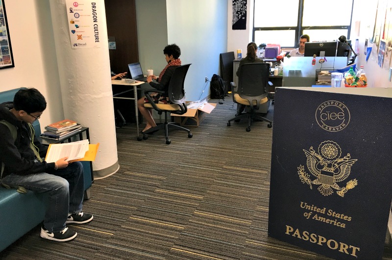 Students received free passports at the Passport Caravan event on Nov. 2.